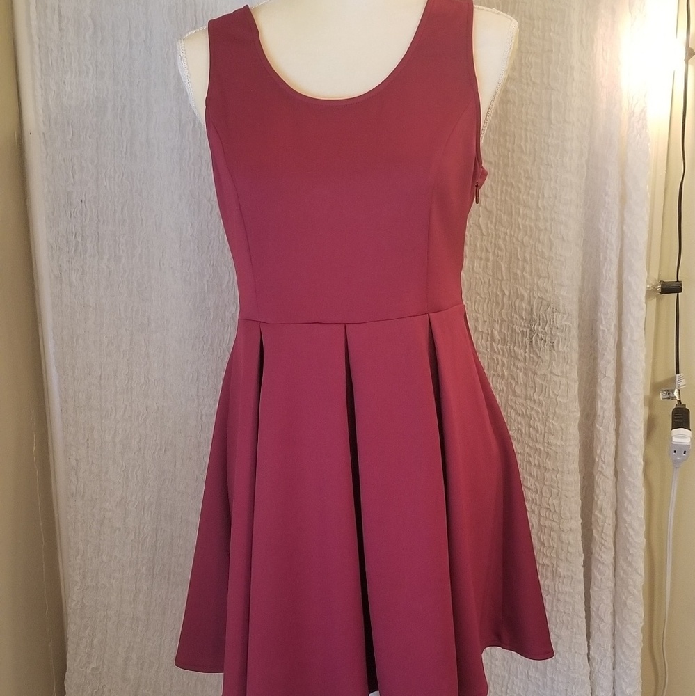 Red skater dress